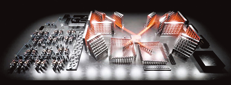 ◆九章三號量子計算原型機首次突破了255個光子的操縱技術。 視頻截圖