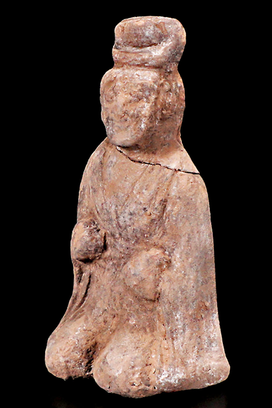 ◆北周開國君主宇文覺靜陵出土的跪坐女俑。