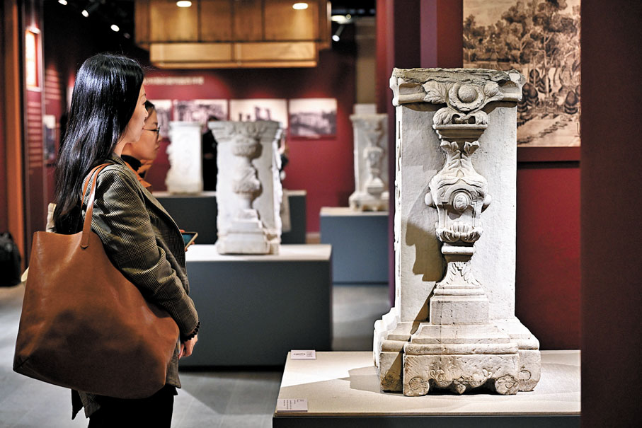 ◆10月13日，「圓明園石柱回歸展暨2023北京公眾考古季」開幕式在北京圓明園博物館舉行。 新華社