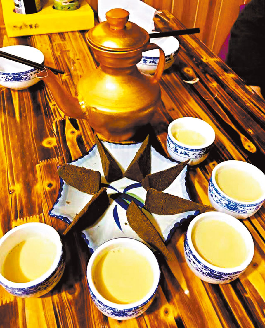 ◆獨克宗酥油茶。 作者供圖