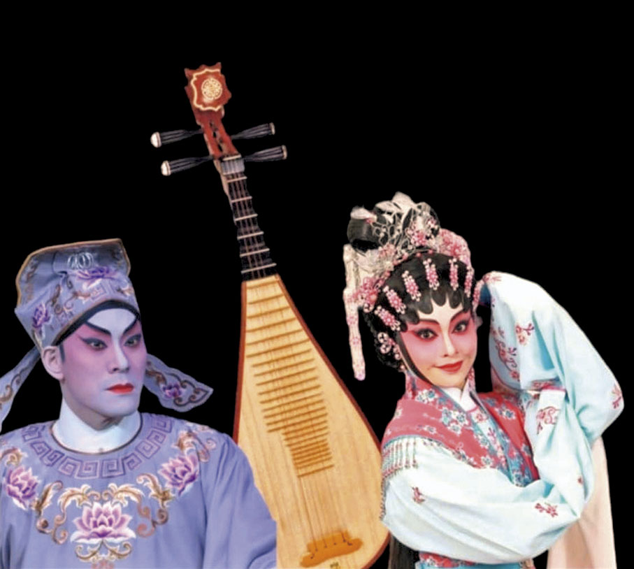 ◆梁兆明和梁心怡在《落霞孤鶩》中的造型。