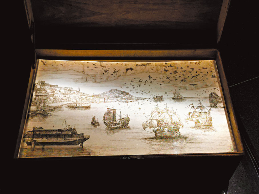 ◆霍凱盛《文藝復興》針筆畫部分 