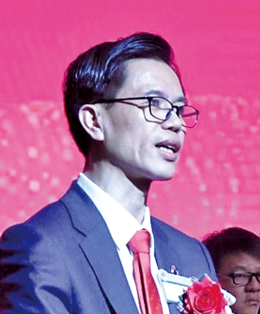 ◆香港再生資源總商會會長郭晋昇致辭。