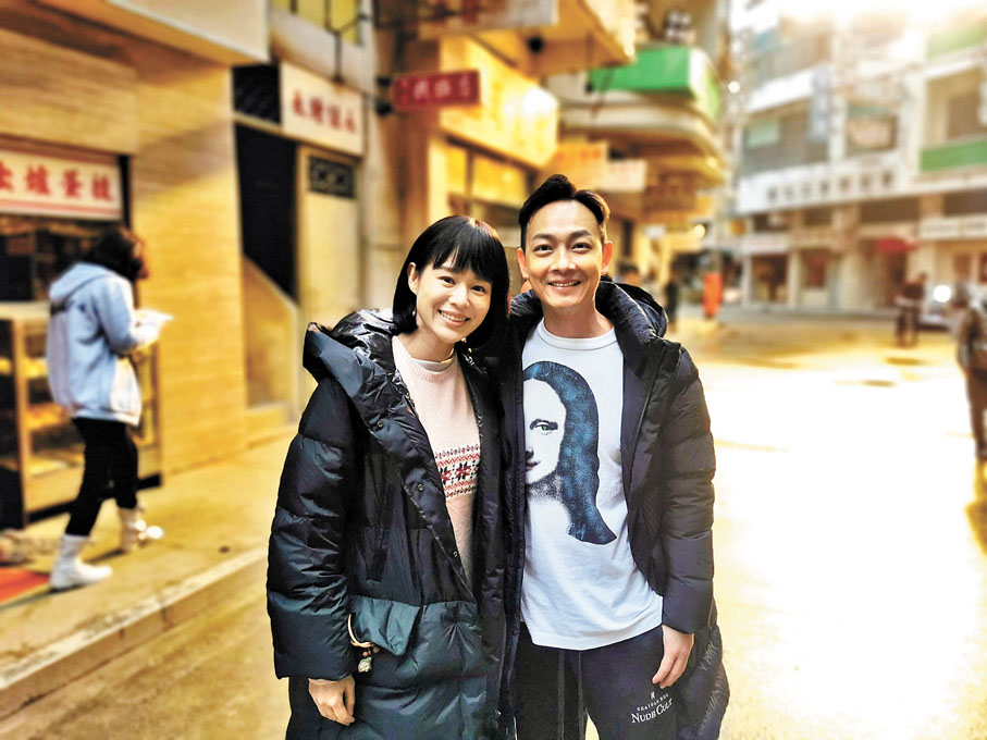 ◆梁競徽與胡杏兒曾在內地合作拍攝《獅子山下的故事》。 受訪者供圖
