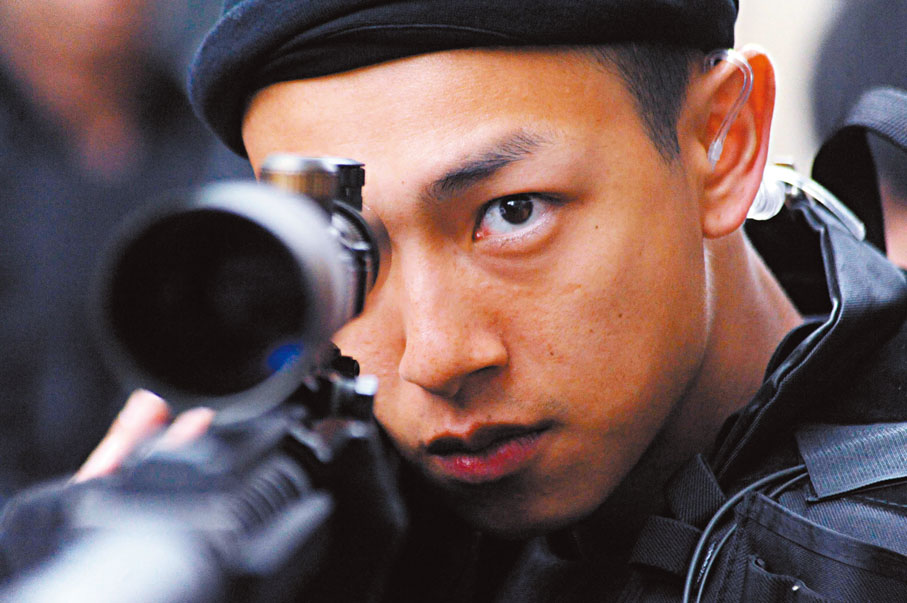 ◆梁競徽曾於《飛虎》中飾狙擊手，贏得好口碑。 資料圖片