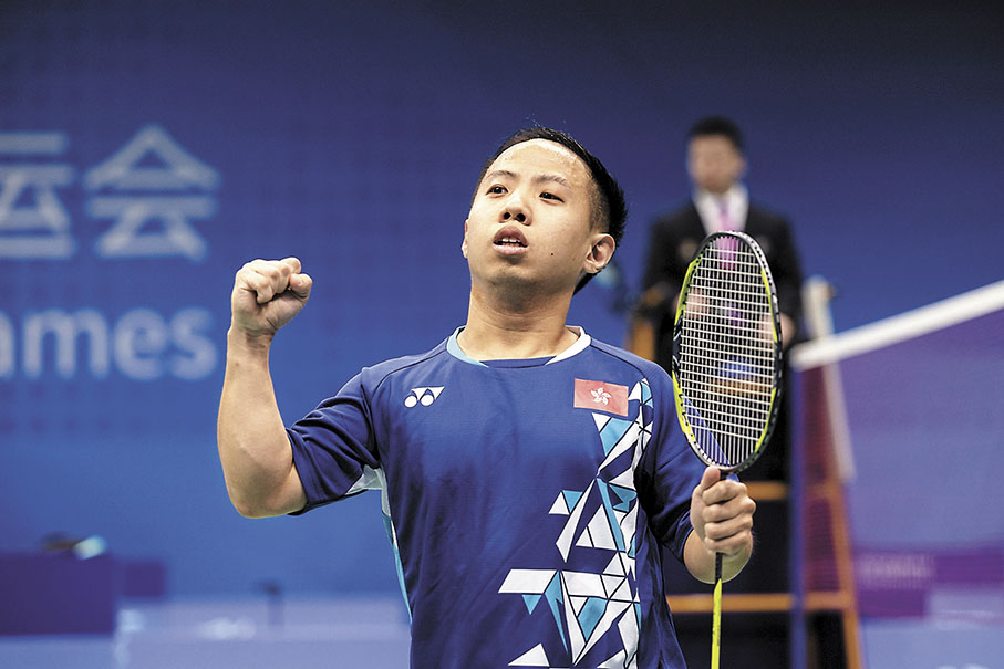 ◆朱文佳在首日羽毛球比賽旗開得勝。 香港殘奧會圖片