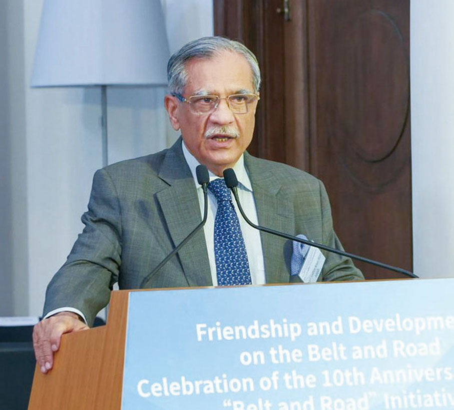 ◆ 巴基斯坦前首席大法官Chief Justice Nisar, Mian Saqib 致辭。