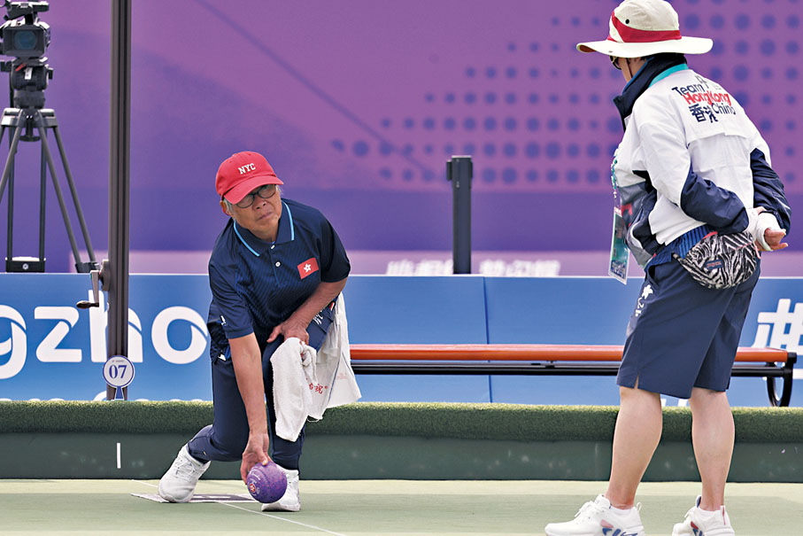 ◆鄧順儀成本屆亞殘運會年紀最大獎牌得獎者。  中國香港殘奧會圖片