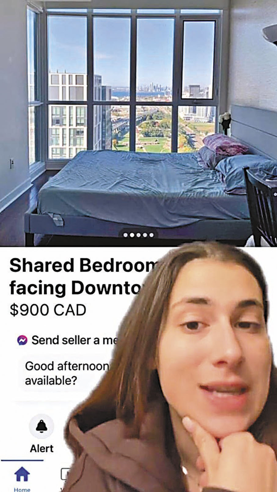 ◆夾租一房一床廣告在網上惹起爭議。  成小智 攝