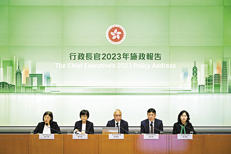 ◆ 謝展寰、林世雄等出席記者會。 