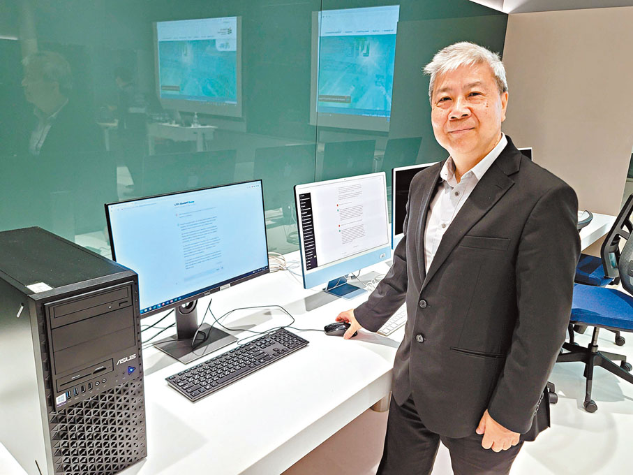 ◆江紹祥認為，透過ChatGPT等生成式AI，還可以幫助培養一眾準教師具備包容、開放的態度和廣闊的胸襟。香港文匯報記者鍾健文 攝