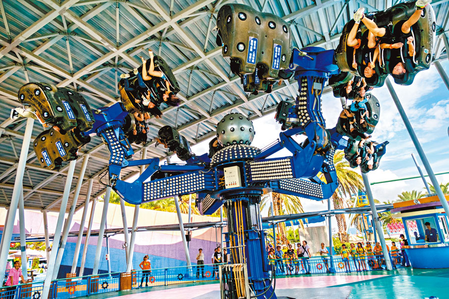 ◆麗寶樂園內有機動遊戲叫異次元風暴