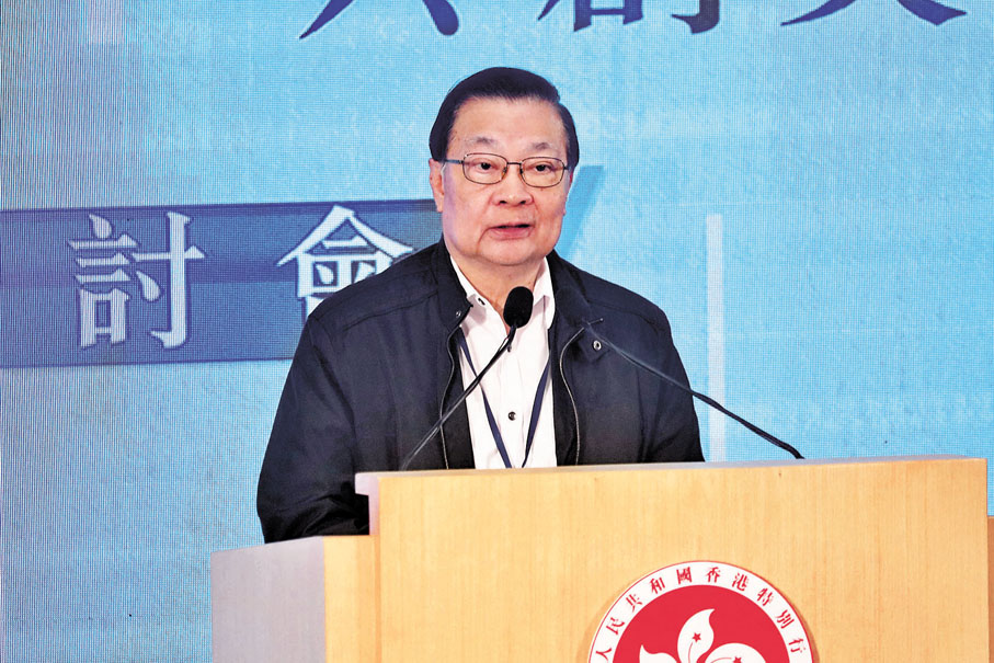 ◆譚耀宗　香港文匯報記者北山彥  攝 