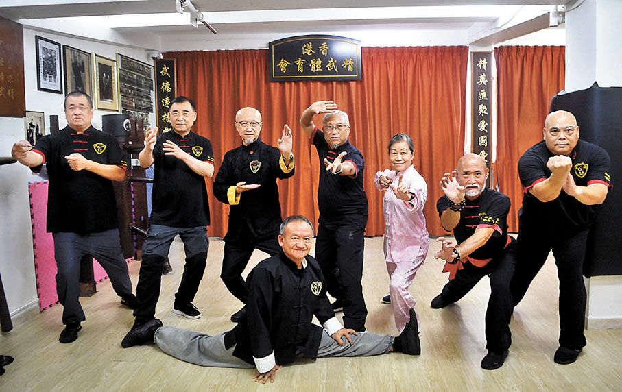 ◆香港精武體育會成員合影。