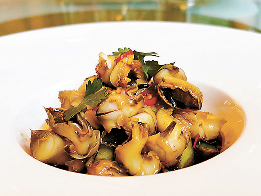 ◆「椒香汁花螺」的椒香汁絕對是這冷盤前菜的靈魂所在