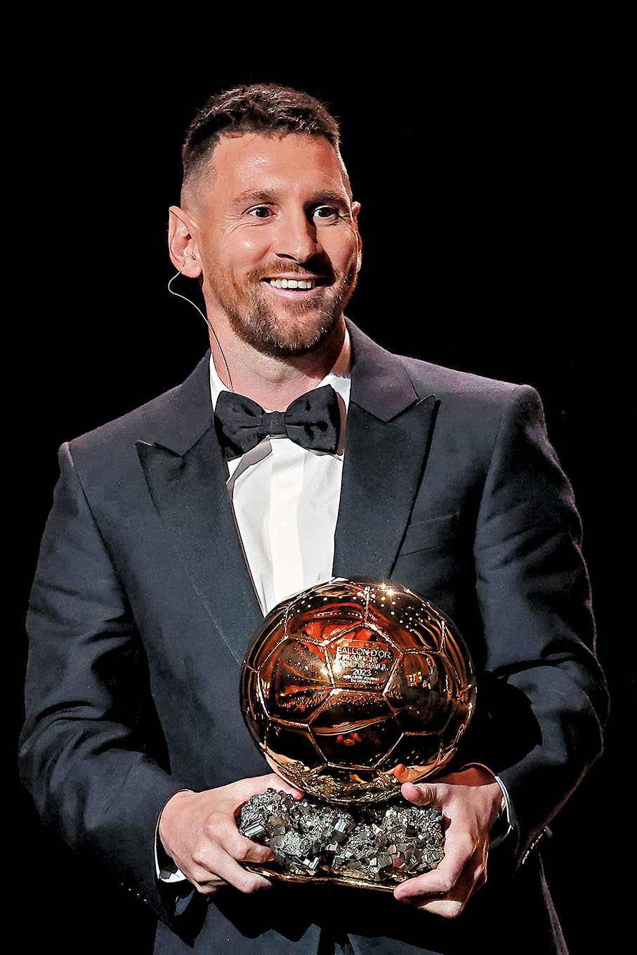 ◆憑藉世界盃的精彩表現，美斯將「金球獎」獲獎紀錄刷新到第八次。  法新社