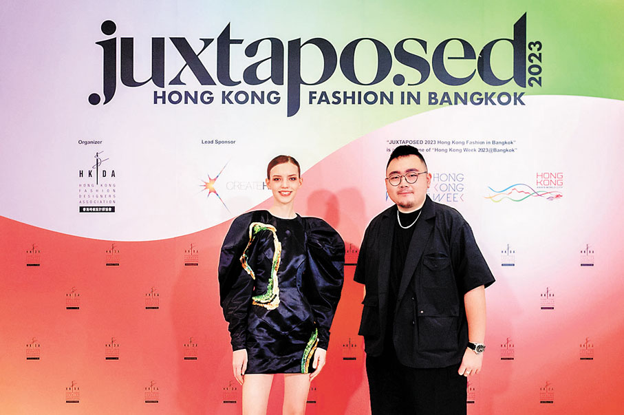 ◆設計師表示，模特兒這身服裝的設計靈感源於傳統祭祀文化。