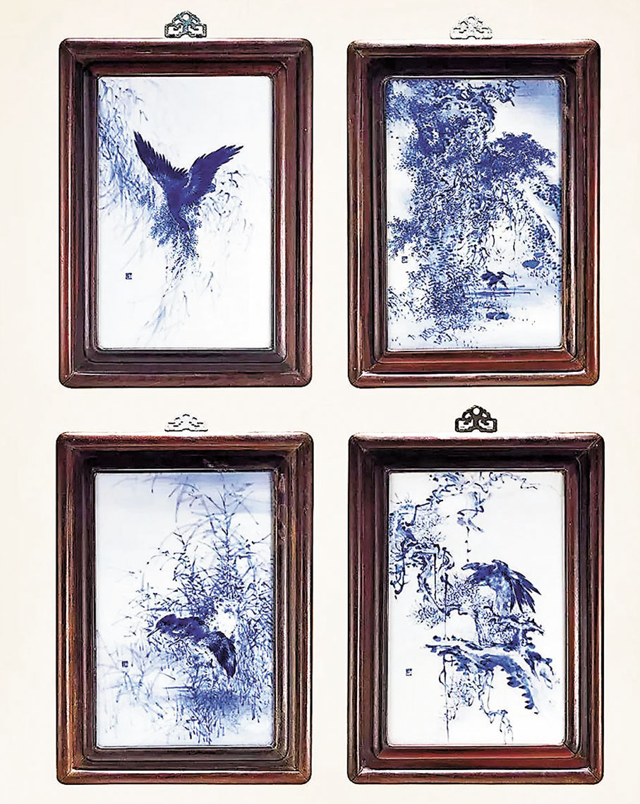 ◆王步青花靈禽春夏秋冬四屏。（圖片來源：北京保利）