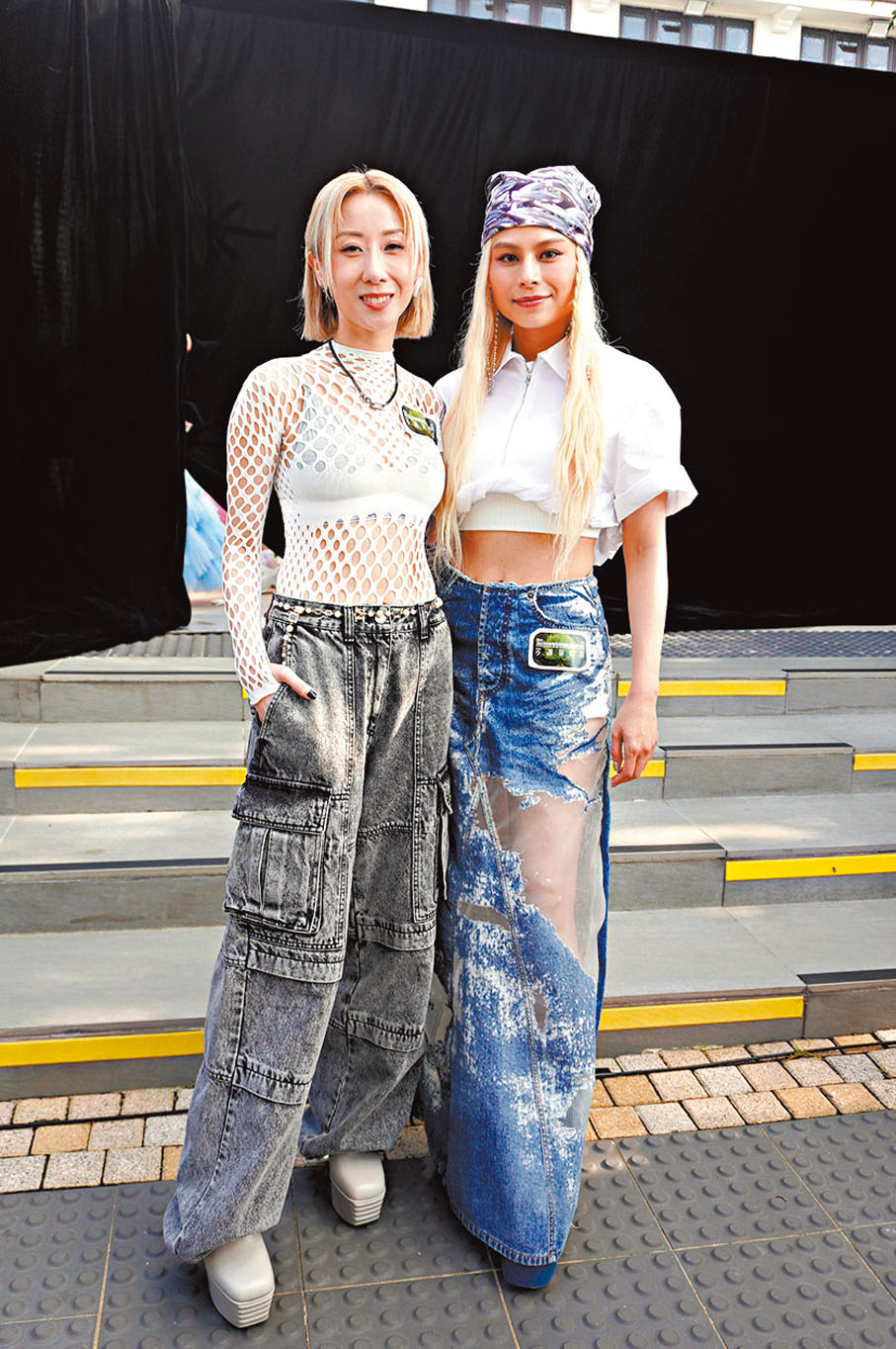 ◆泳兒着貼身透視裝，Gin Lee小露蠻腰。