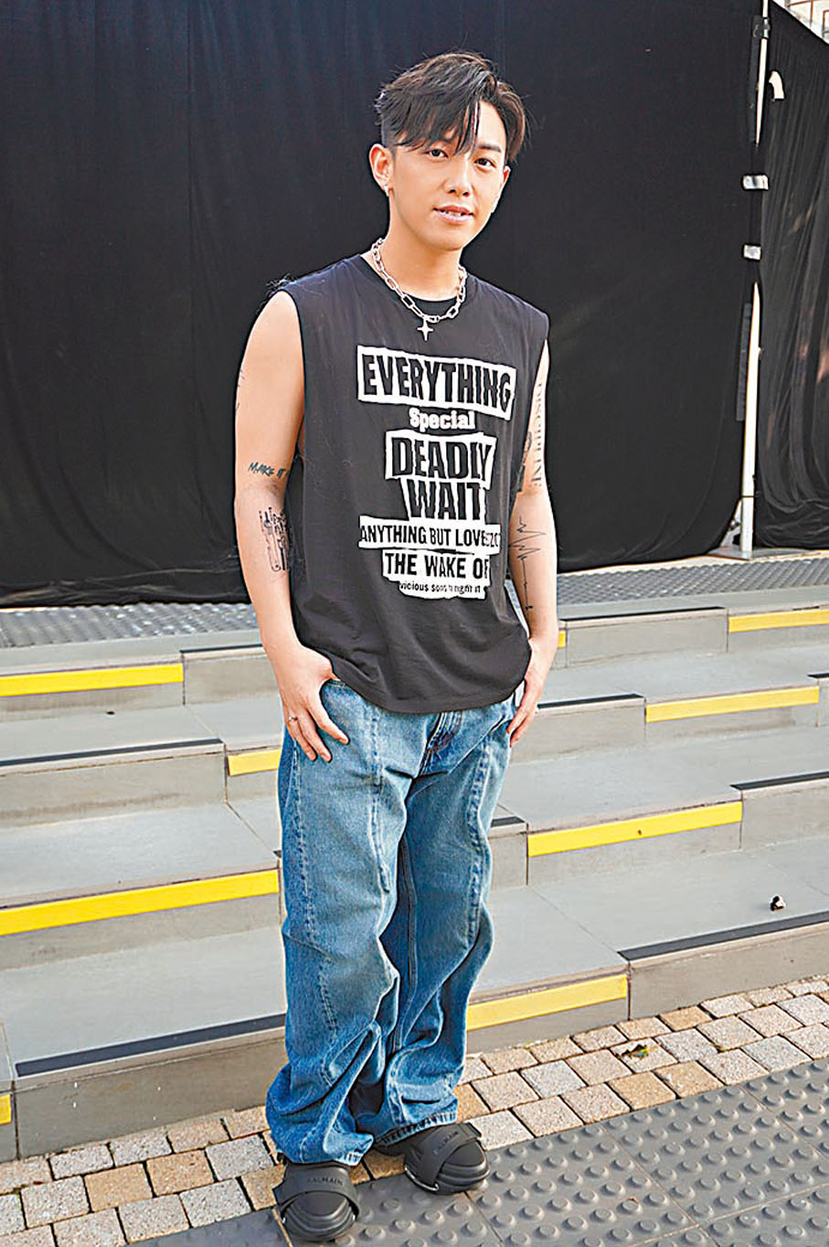 ◆MC以背心展現麒麟臂。