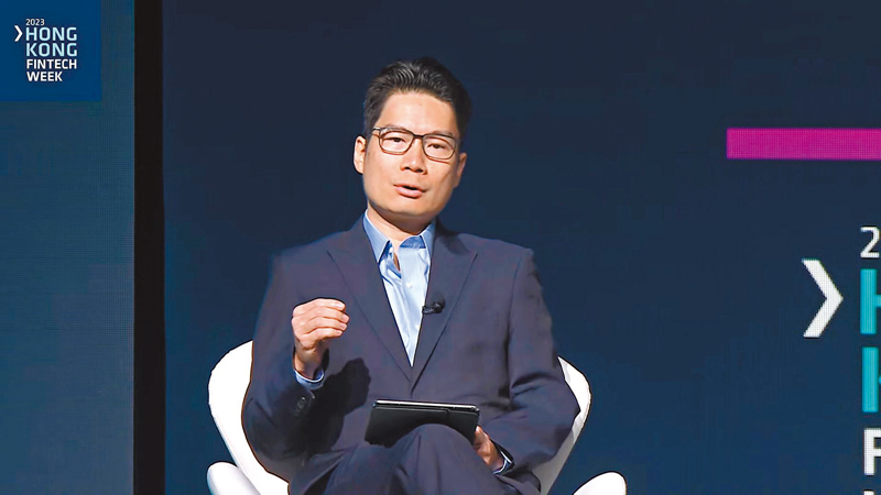 ◆陳浩濂表示，香港在發展綠色金融和金融科技方面具有規模優勢。