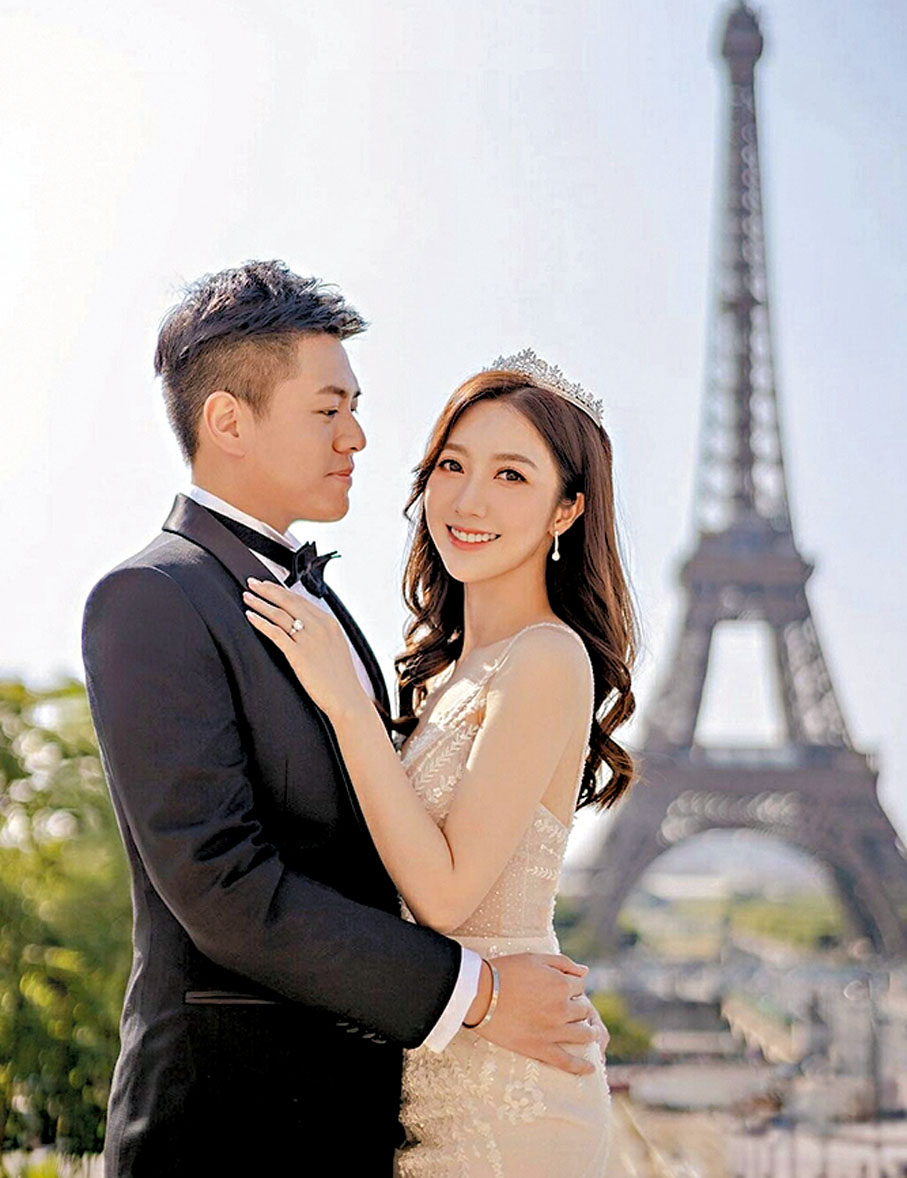 ◆2017年港姐亞軍何依婷晒與圈外男友婚紗照