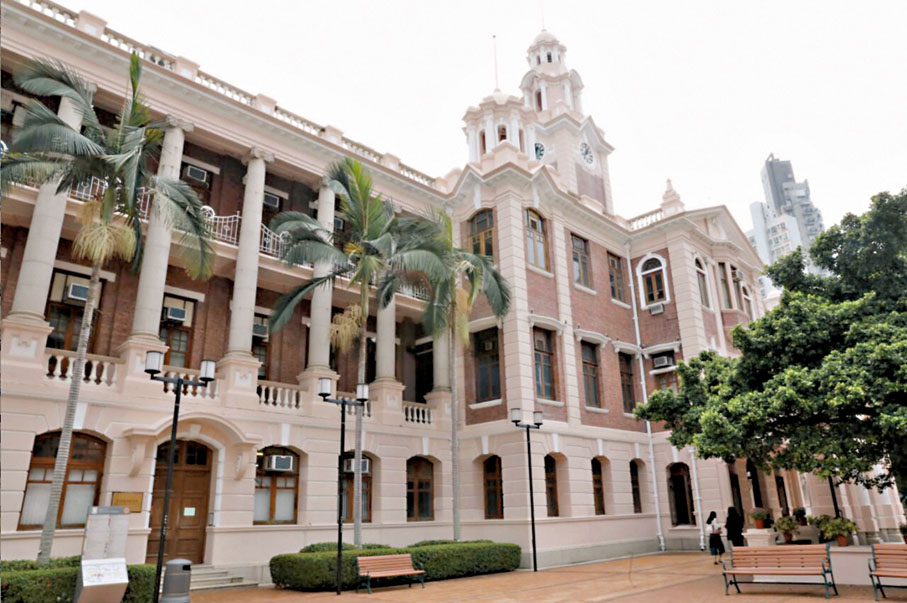 ◆國際高等教育機構QS昨日公布2024年度亞洲大學排名榜，香港大學今屆躍升至亞洲第二位。圖為香港大學校園。 資料圖片