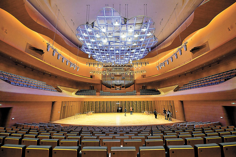 ◆北京藝術中心音樂廳內部結構設計極為流暢。