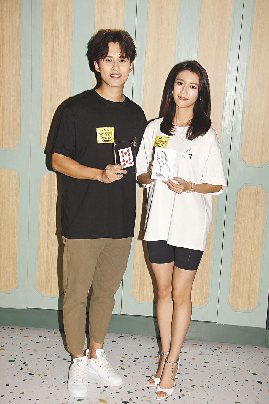 ◆蔡思貝與何廣沛現身魔術項目綵排。