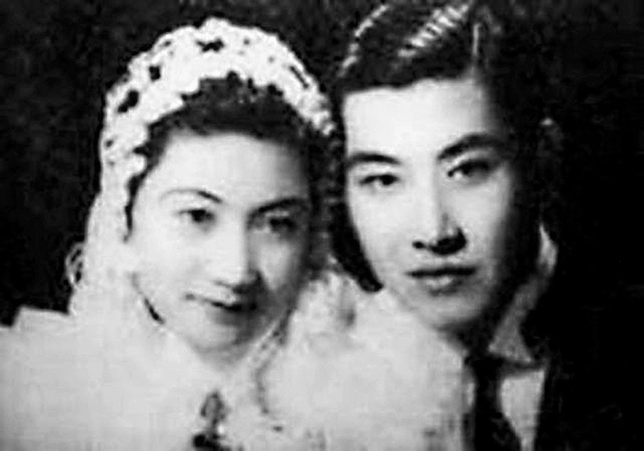 ◆戴望舒與穆麗娟結婚照。 網絡圖片