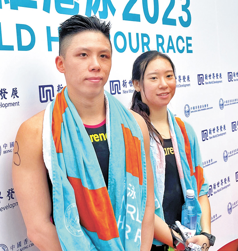 ◆冼展霆（左）和聶芷彥（右）。   香港文匯報記者張弦 攝