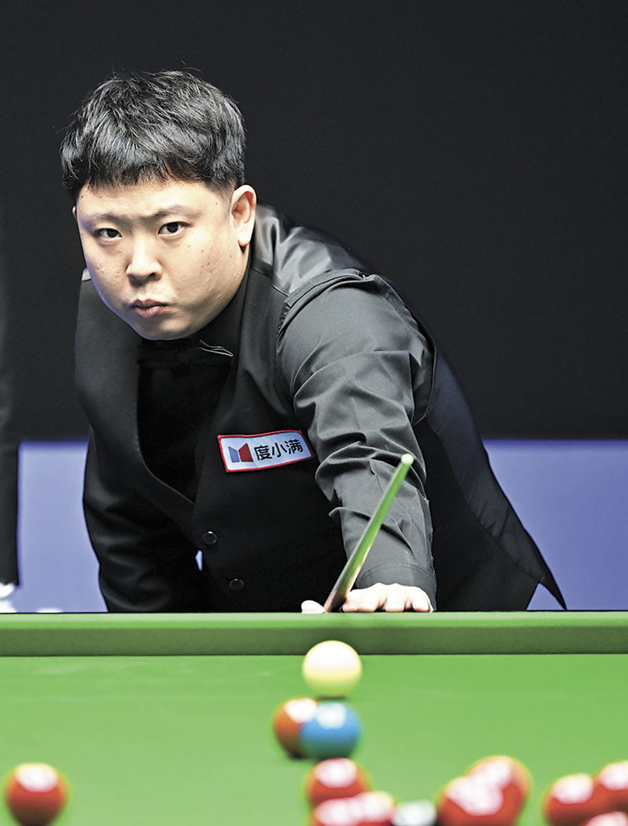 ◆張安達在比賽中沉着應戰。 新華社