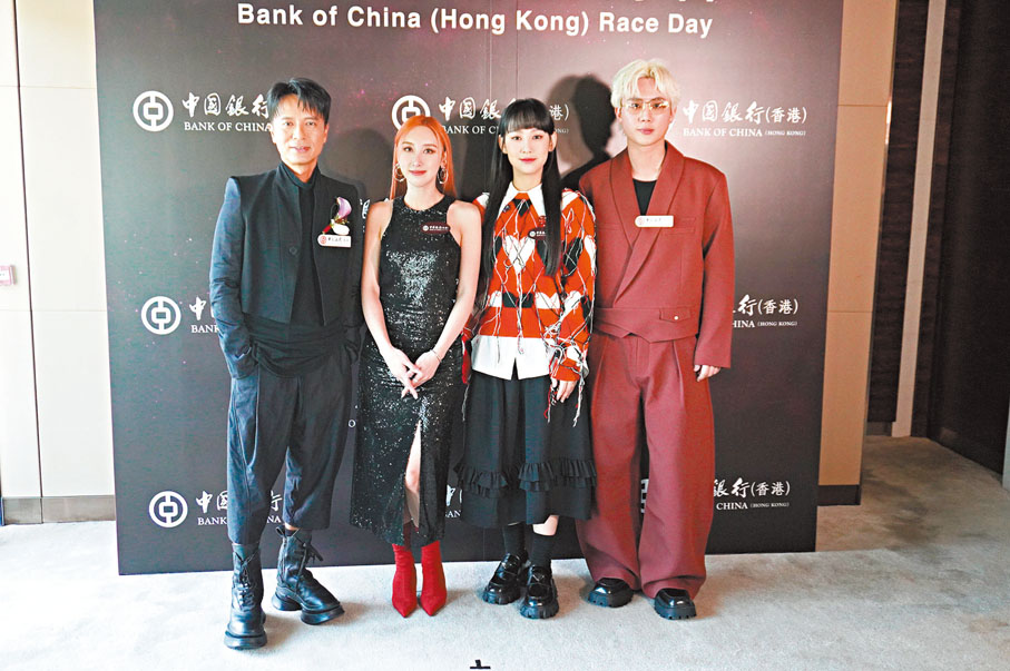 ◆左起：李克勤、許靖韻、Gigi、 陳宗澤現身音樂會。