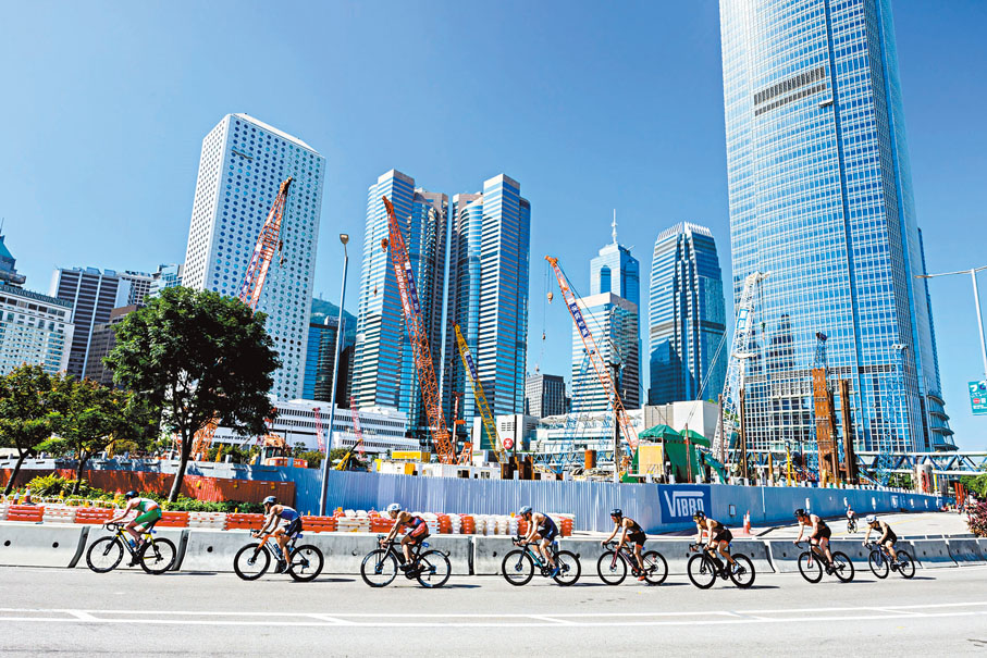 ◆選手於中環鬧市作賽。大會圖片