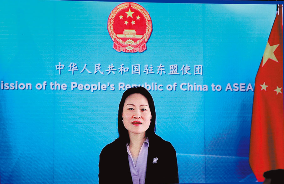 ◆侯艷琪在論壇致辭。大公文匯全媒體記者黃洋港 攝