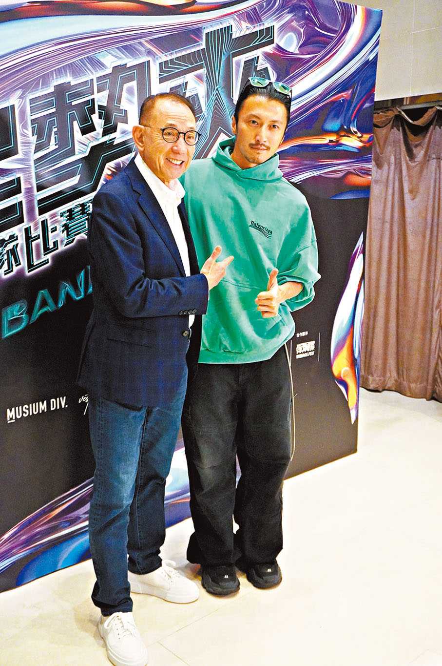 ◆楊受成與謝霆鋒齊撐《起勢夾Band Combat Show》。