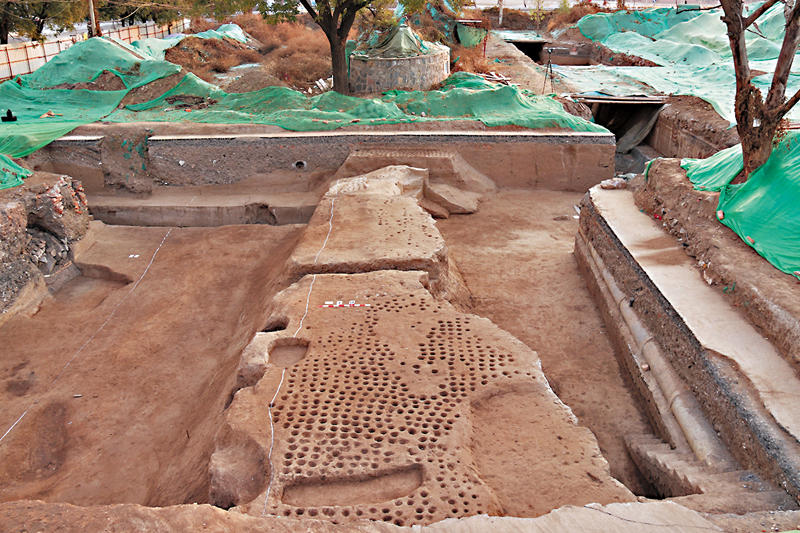 ◆金中都南城牆夯土遺蹟。 香港文匯報北京傳真