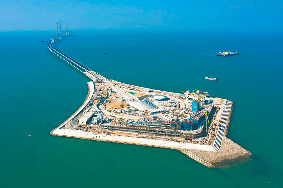 ◆最浪漫的「風箏」西人工島。香港文匯報廣東傳真