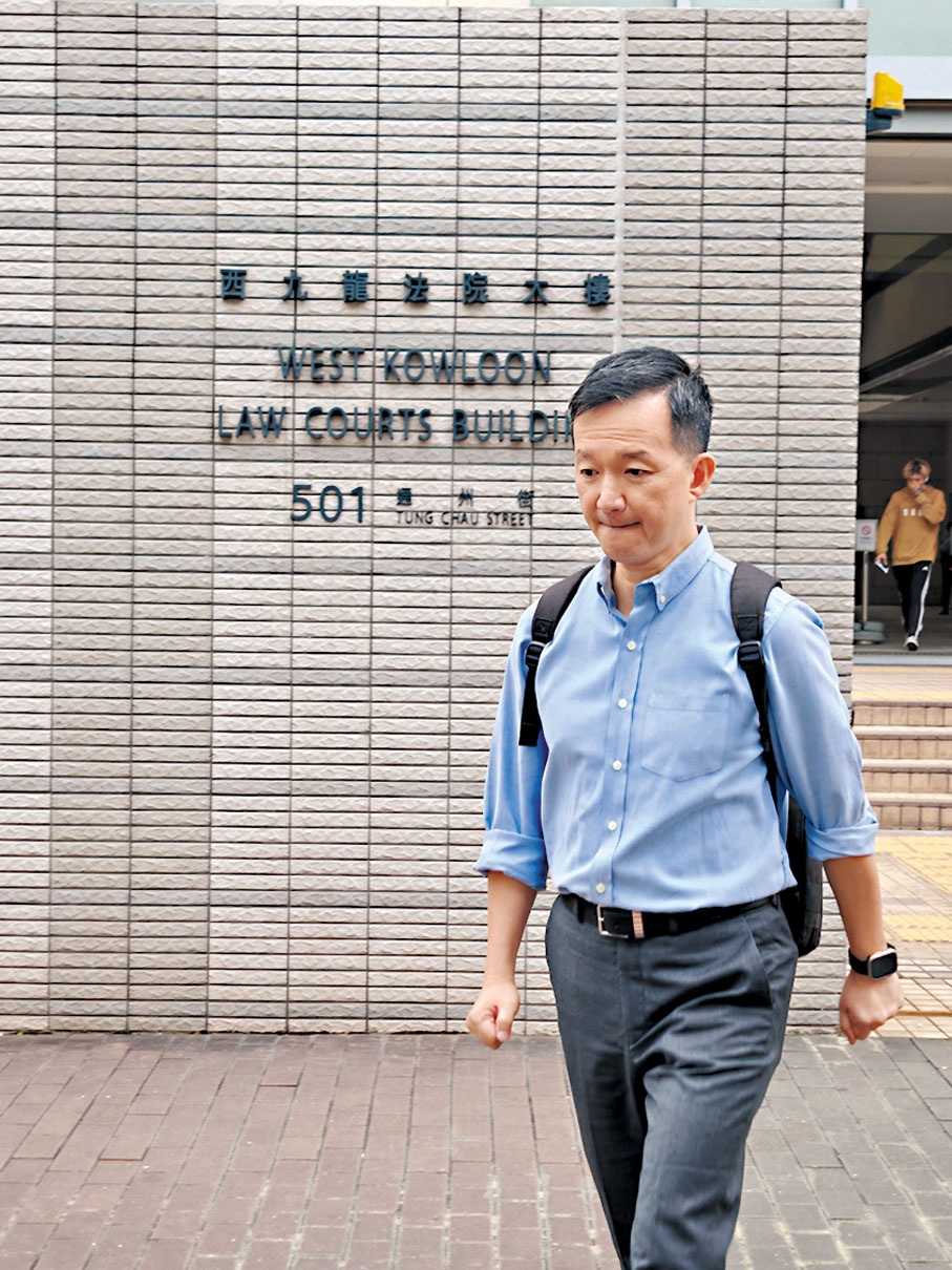 ◆獲保釋的被告陳志全。 香港文匯報記者 攝
