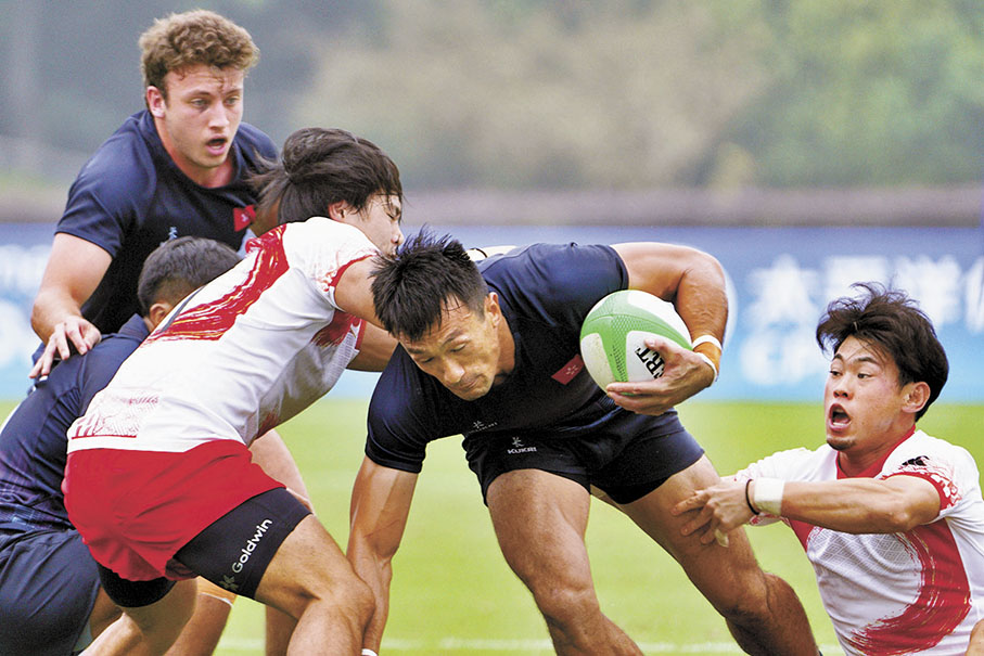 ◆港隊（藍衫）將在「Fast 3邀請賽」中再戰日本隊。 資料圖片