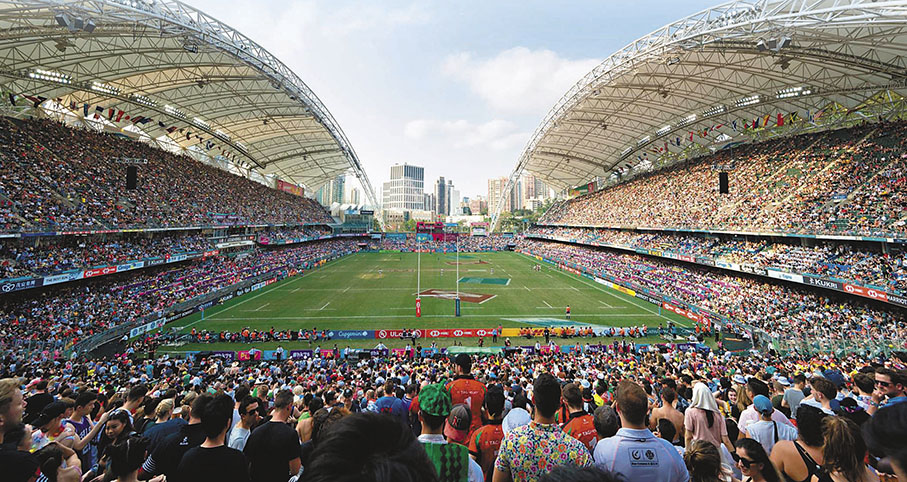 ◆香港國際七人欖球賽明年極可能最後一次在大球場舉行。 資料圖片