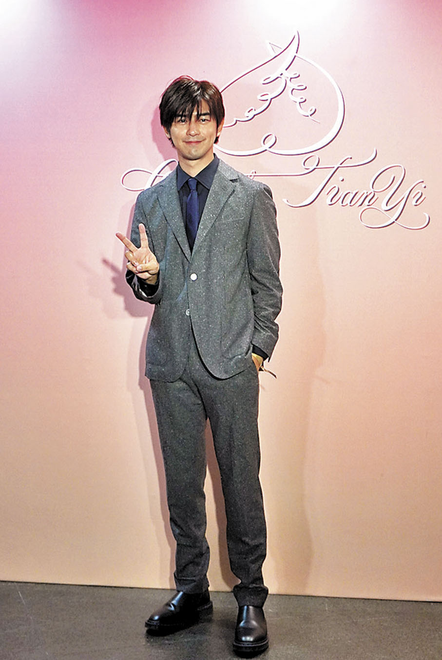 ◆陳柏霖特地從台灣來港送祝福。