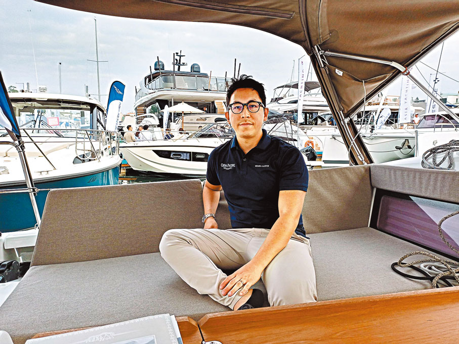 ◆周基倫指香港遊艇泊位長年嚴重不足，已成為遊艇業發展最大瓶頸。 香港文匯報記者曾業俊 攝