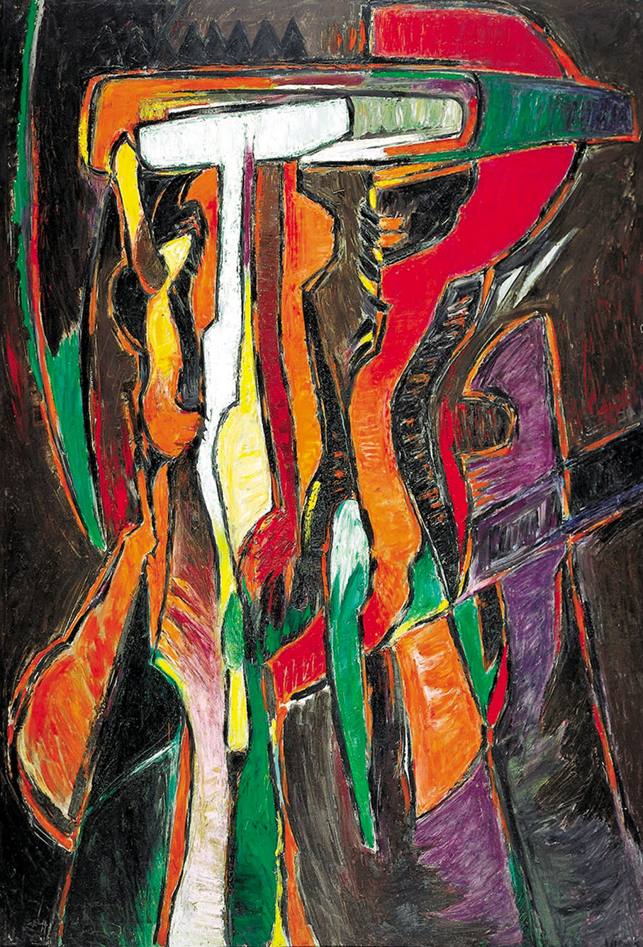 ◆《思源》，一九七六年，油彩布本