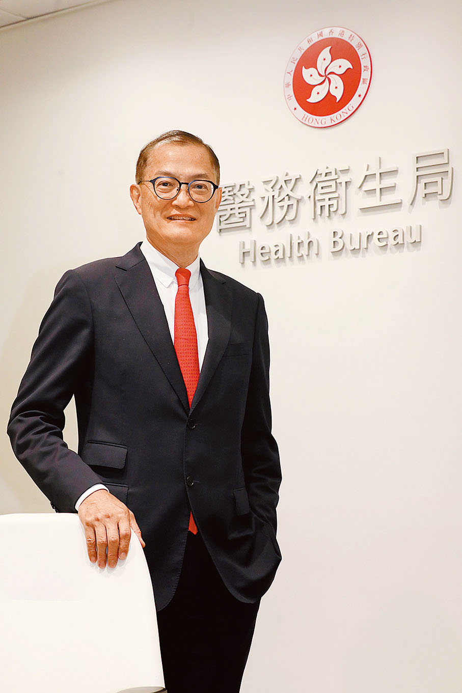 ◆醫務衞生局局長盧寵茂表示，「1+」新藥審批機制推出後，已收到近50間藥廠的查詢，以及有一間藥廠申請兩隻藥物的審批。 香港文匯報記者萬霜靈 攝