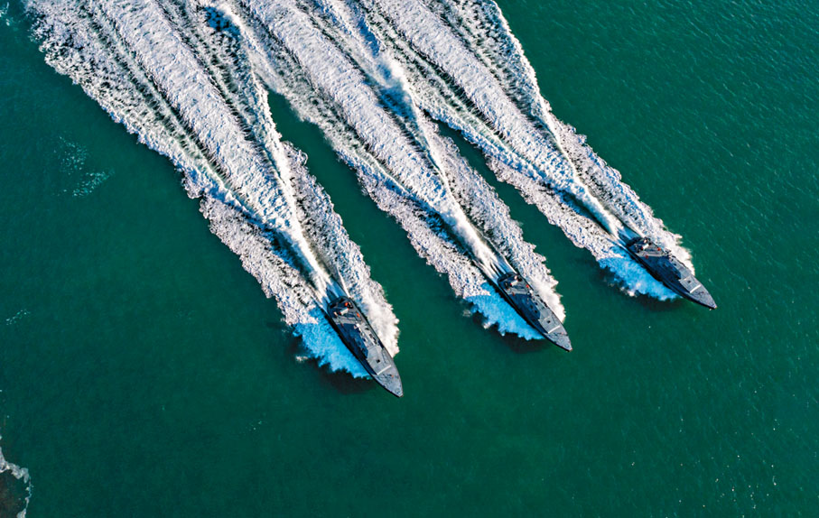 ◆海關船隊：高速截擊艇。