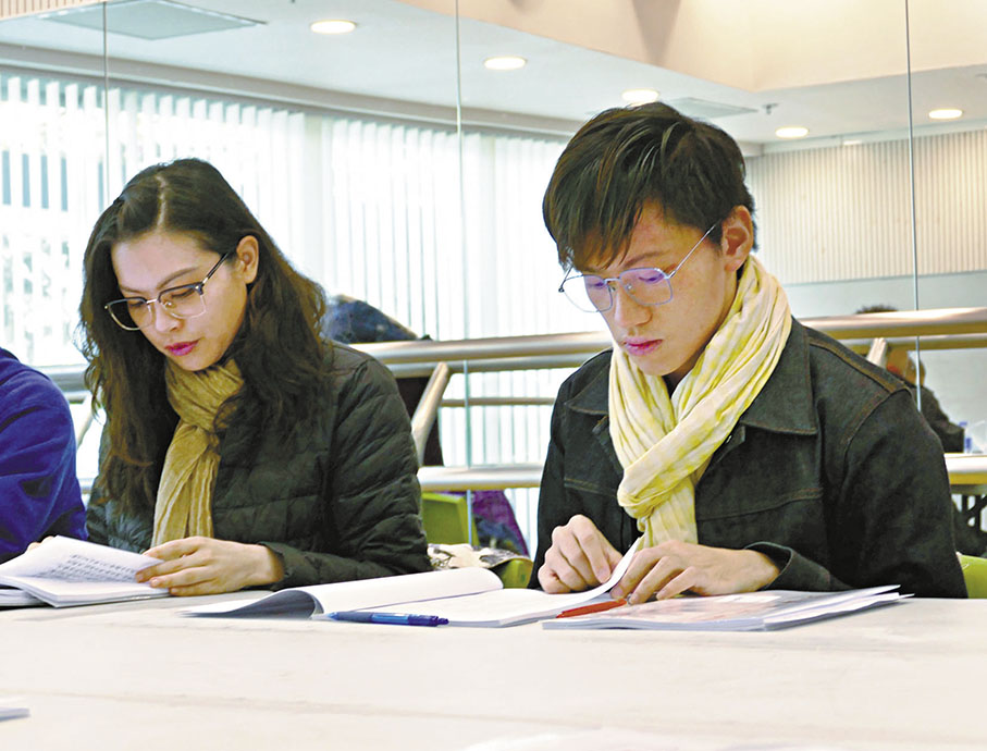 ◆譚穎倫與梁心怡是好拍檔。