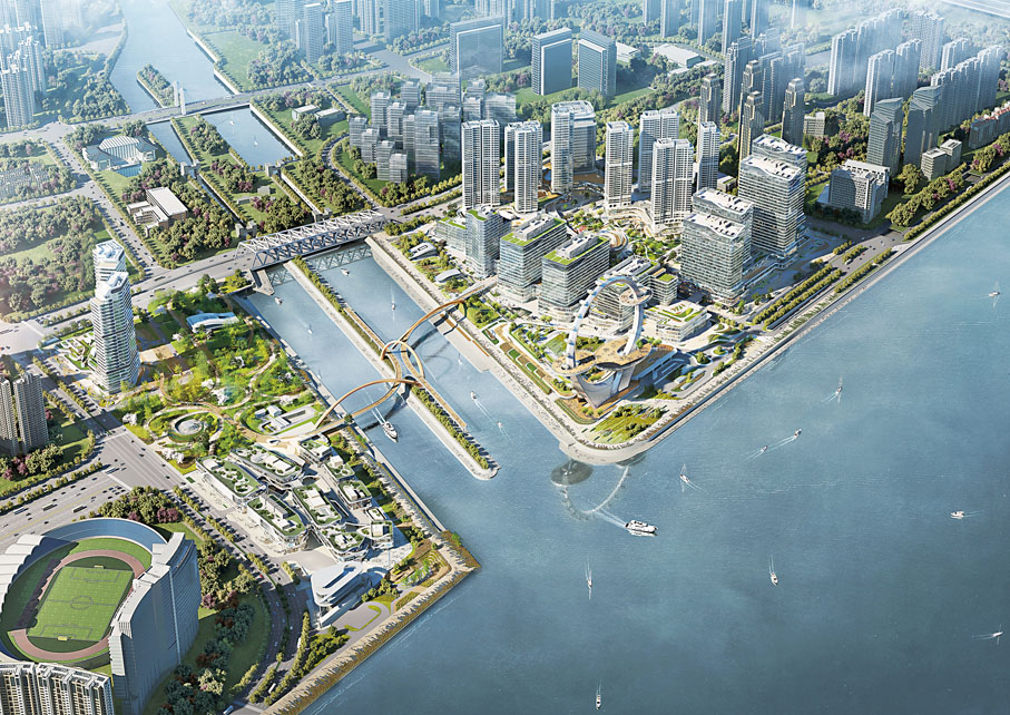 ◆杭州IFC設計和建築方案均結合綠色和智能科技，以配合杭州的數碼經濟轉型。