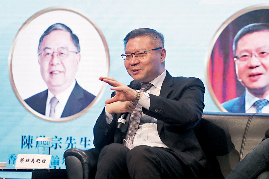 ◆復旦大學中國研究院院長張維為。香港文匯報記者  曾興偉