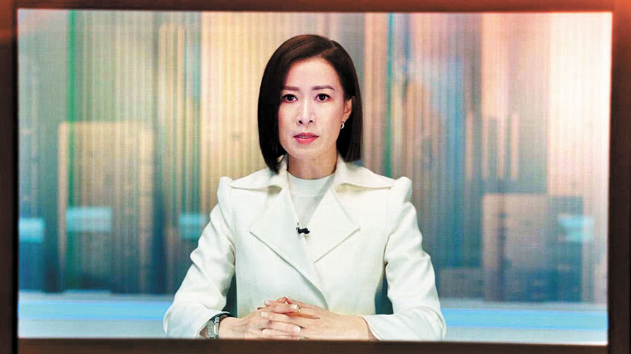 ◆不少觀眾讚賞佘詩曼完美演繹的主播腔，原來她用了幾個月時間去練習。資料圖片